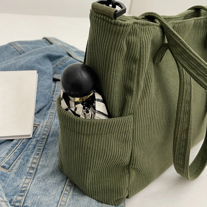 Corduroy Tote Bag Casual Use
