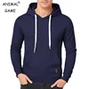 Men Hooded Sweatshirt Casual Long Sleeve Hoodies Pullover Fashion Drawstring Hoodie with Kanga Pocket Lightweight Outerwear