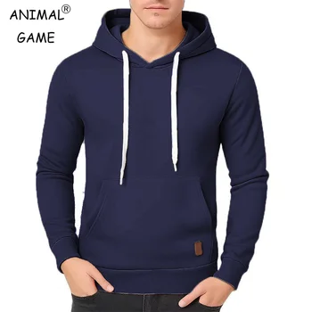 Men Hooded Sweatshirt Casual Long Sleeve Hoodies Pullover Fashion Drawstring Hoodie with Kanga Pocket Lightweight Outerwear