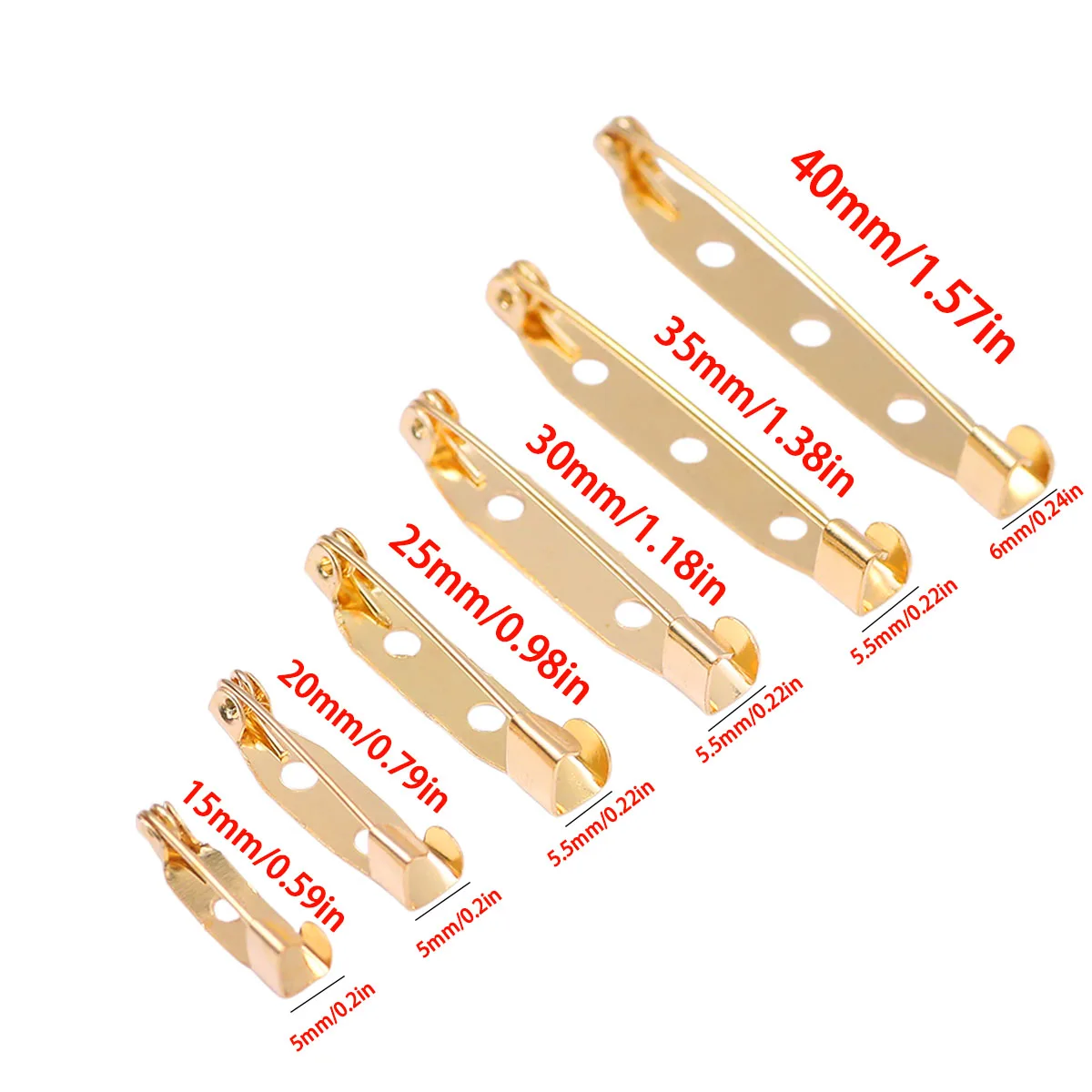 Colorful Alloy Pin Bases for Handmade DIY Jewelry and Brooch Making