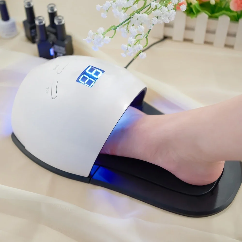 Free Shipping Nails Phototherapy Lamp Hand Foot Universal Led Polish Heating Lamp  Quick-Drying Slipper Light Dryer Removable