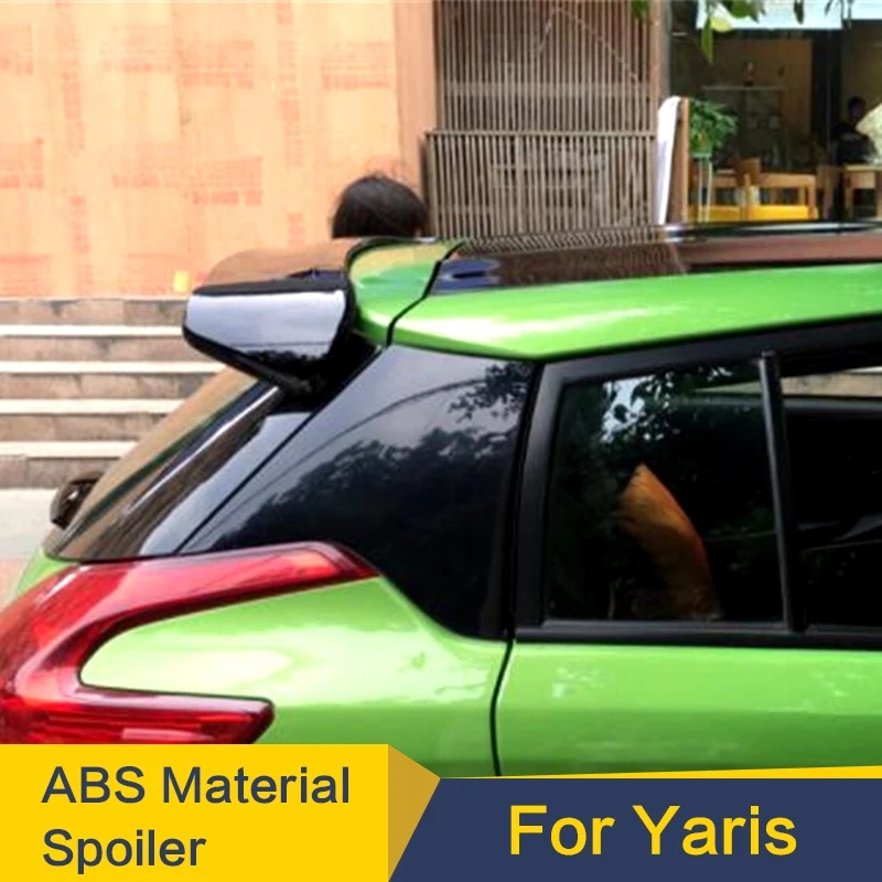 Use For Toyota Yaris Spoiler Rear Trunk Lid Spoiler Wing 2014 2018 ABS