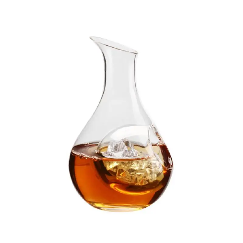 Decanter Bottle Glass Sake Carafe Ice With Whiskey Aeratorpitcher Pocket Red Cold Hole Japanese Dispenser Server