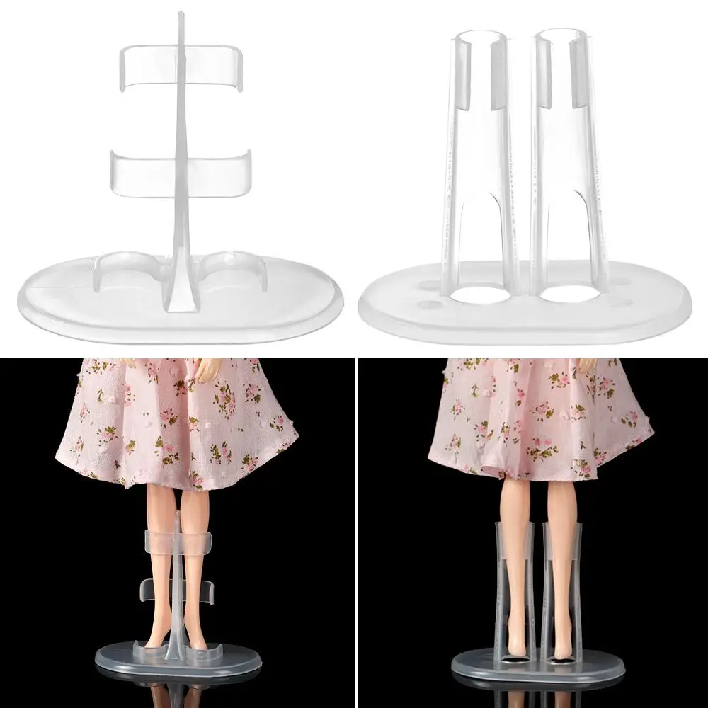 1/5pcs Transparent Plastic Display Holder Doll Support Leg Holders For Barbie Dolls Stands  Kids Dollhouse Toy Accessory 4