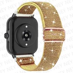 Bohemian Pride Shiny Elastic Strap Bracelet, Universal Fit 20mm/22mm Bands for 22mm watch band (Flash Gold 04)
