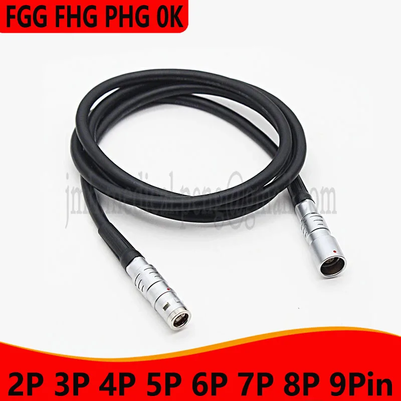 

FGG FHG PHG 0K 2 3 4 5 6 7 9Pin Aviation Metal Male Plug Female Socket Waterproof Connector Welding High Softness Towline Cable