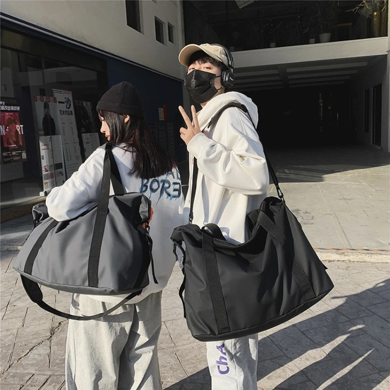 Travel Gym Bags for Men and Women Large Capacity Shoulder Bag Simple Luggage Bag Sports Fitness Swimming Training Handbag - 2