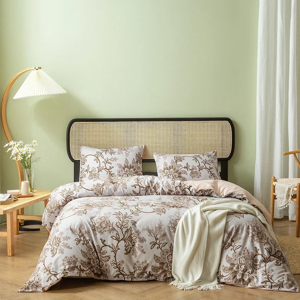 

Комплект постельного белья с принтом листьев в скандинавском стиле