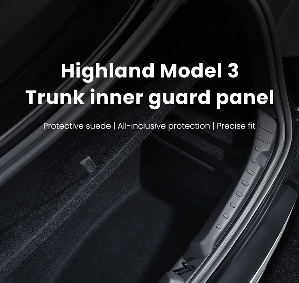 Trunk Protector Guard For Tesla Model 3 Y Juniper Highland Anti-Scratch TPE Mat