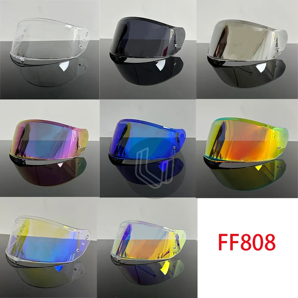 FF808 Helmet Visor For LS2 FF808 Motorcycle Helmet Visor goggles plating silver red Replacement Lens