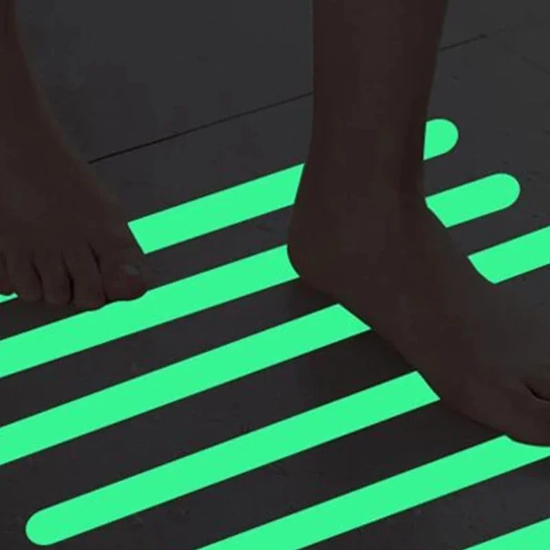 야간등 경고용 PVC 테이프, 형광, 미끄럼 방지 테이프, 계단, 사이핑 방지, 녹색