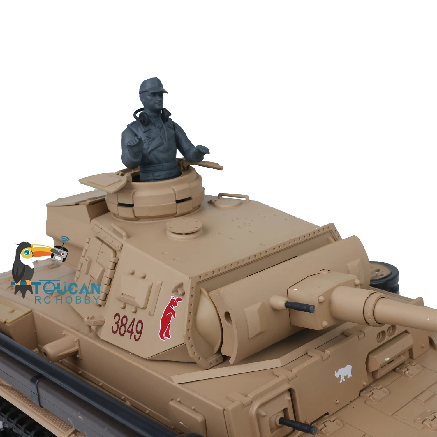 2.4G Heng Long 1/16 Scale RC Tank 7.0 Plastic German Panzer III H RTR Remote Control Tanks Model 3849 Cars Toys TH17363 5