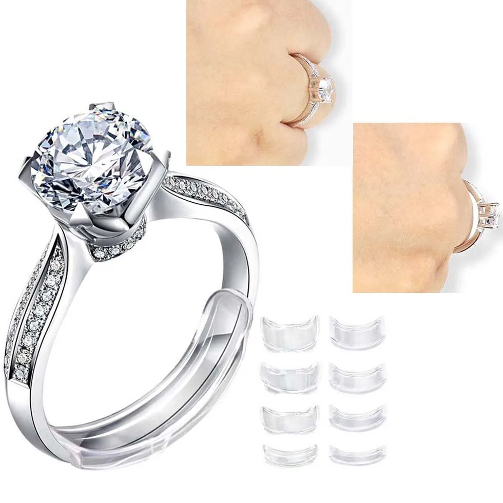 8 Sizes Ring Size Adjuster For Loose Rings Reducer Ring Sizer Fit Any