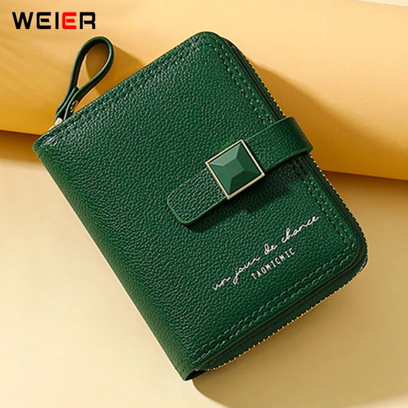 pequeñas de alta calidad para mujer, monedero informal de bolsillo, carteras cortas de cuero, tarjetero marca| | - AliExpress