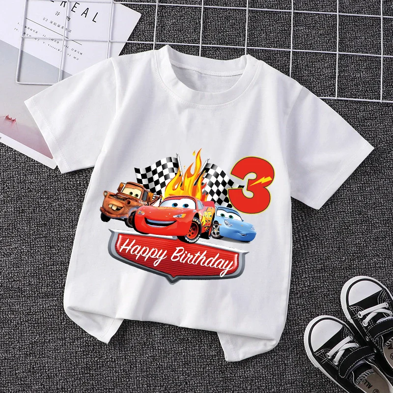 TCB Mcqueen Embroidered White Color Kids T-shirt main image 1