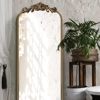 Gold Antique Arched Mirror 1