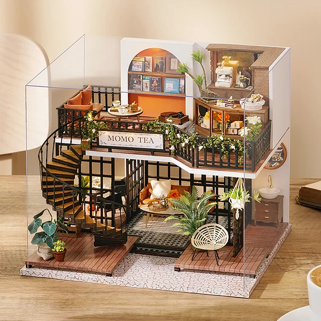 Doll House Handmade 3D Puzzle Making Building Model Kit Production And Assembly Room Toys Wooden Crafts DollHouse Birthday Gifts 1