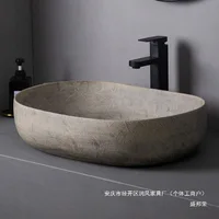 อ่างล้างหน้าลานย้อนยุค wabi-sabi ลมตารางอ่างล้างหน้าศิลปะอ่างล้างหน้าในครัวเรือนระเบียงอ่างล้างหน้าอ่างเดียวความคิดสร้างสรรค์กลางแจ้ง 2