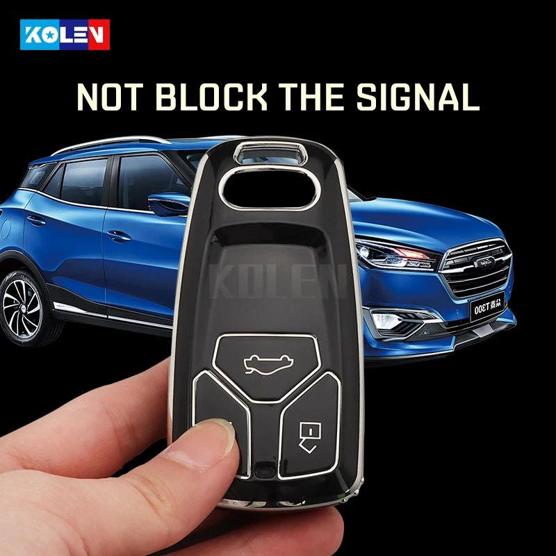 Soft TPU Car Remote Key Cover Case for Audi A4 A4L A5 Q5 Q7 TT TTS 8S B9 Auto Smart Key Shell Keychain Holder Fob