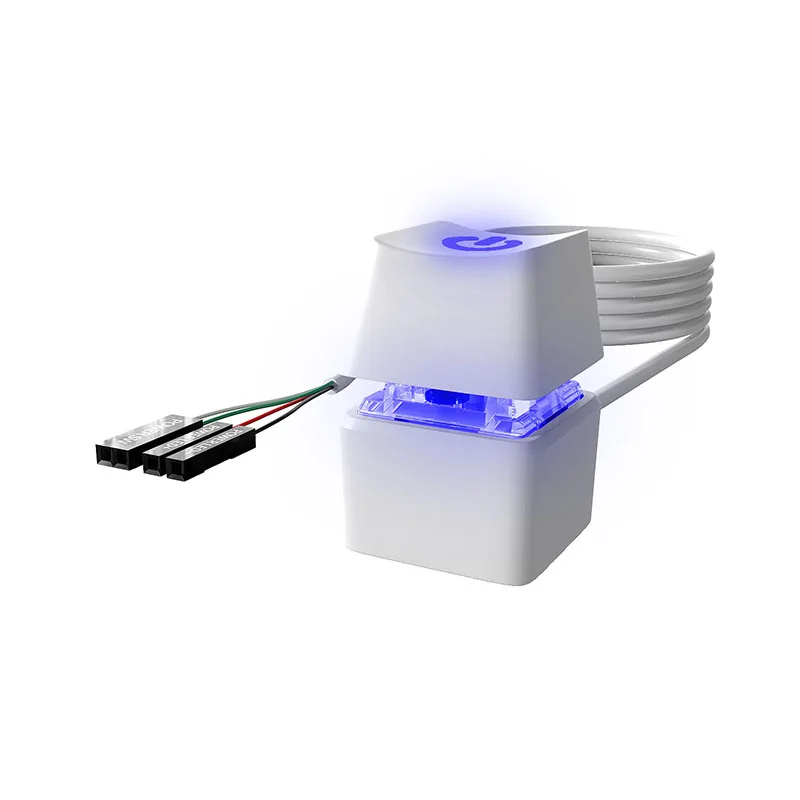 Power Cable Pc Power Button Cable Computer Power Button Cable Connector Extension Cable Power Cable Extension Computer Desktop Switch 1.8m LED Lights PC Motherboard External Start Power OnOff Button