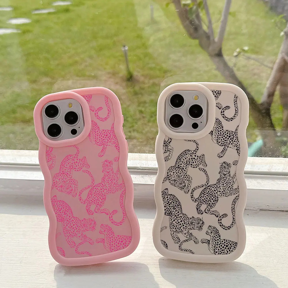 Luxury Pink Leopard Print Phone Case Cover