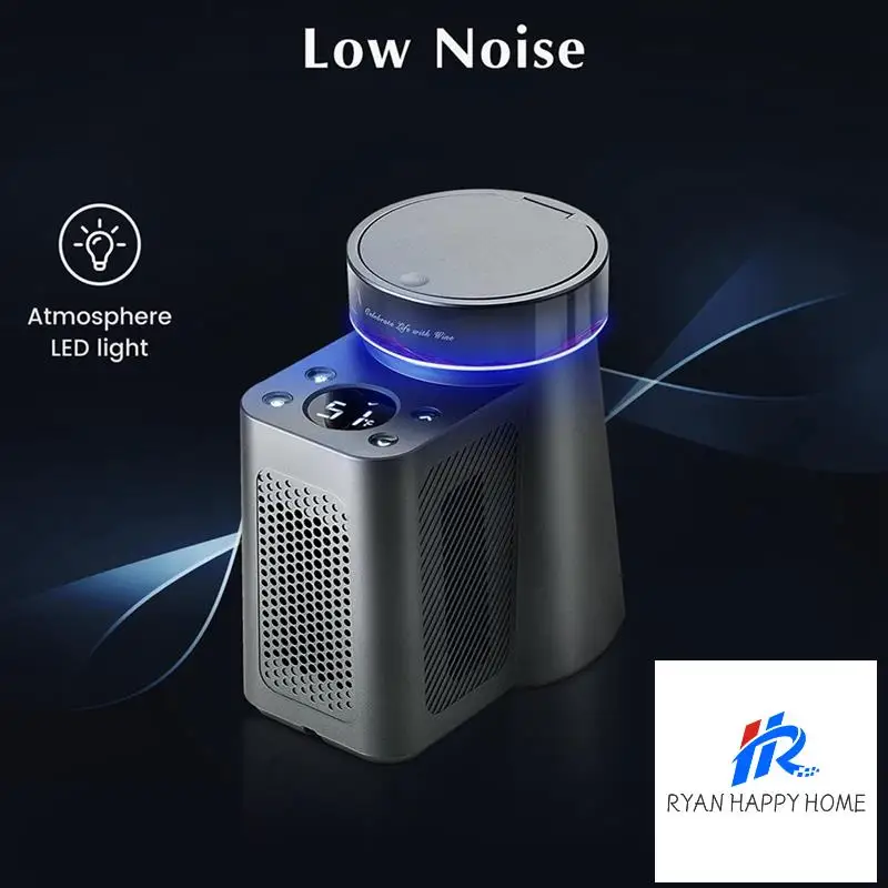 2X Electric Wine Chiller,34&deg;F-68&deg;F Temperature Control Single Bottle Cooler For Red/White Wine, Champagne US Plug