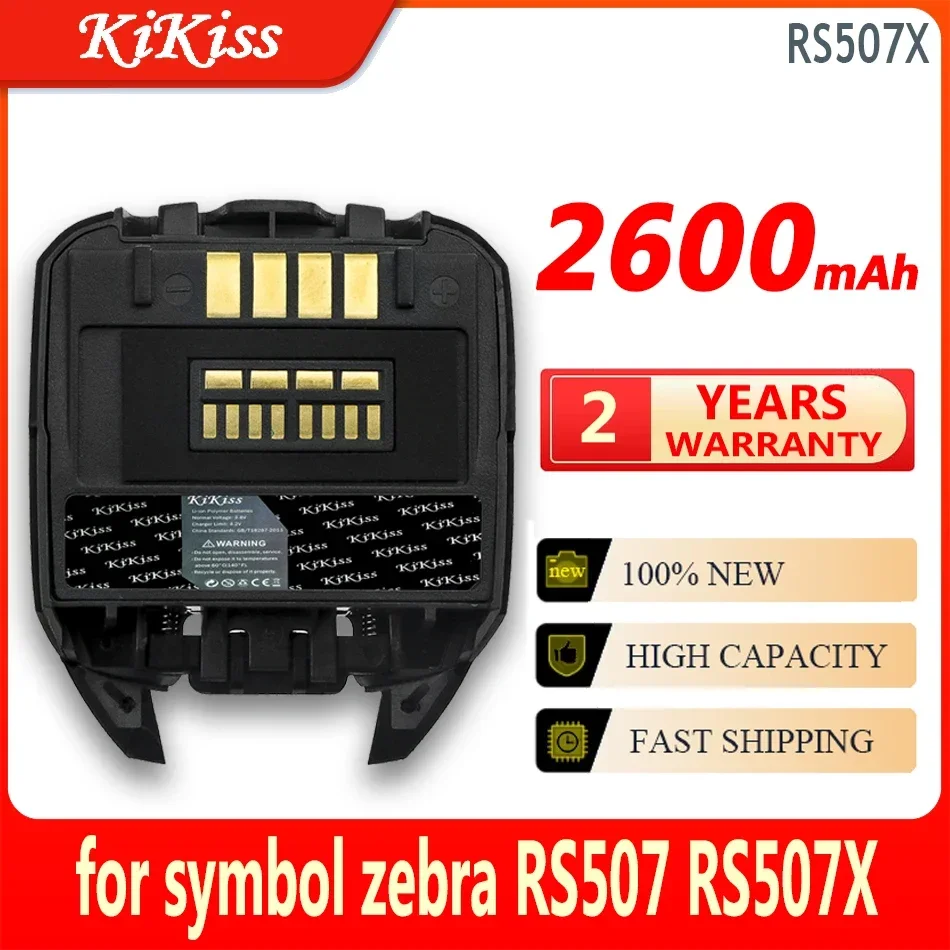 

KiKiss Li-ion Battery 2600mah for symbol zebra RS507 RS507X BTRY-RS50EAB02-01 Bateria