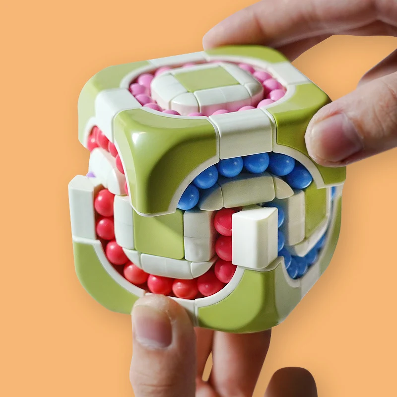 

ZK50 Rotating Bean Intelligence Fingertip Cube for Kids Finger Gyro Antistress Cube Learning Educational Magic Disk Toy Children