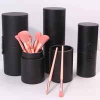 High Quality PU Leather Makeup Brush Bucket Multiple Sizes Large Capacity Storage Bucket Dresser Desktop Organizer Storage Box 3