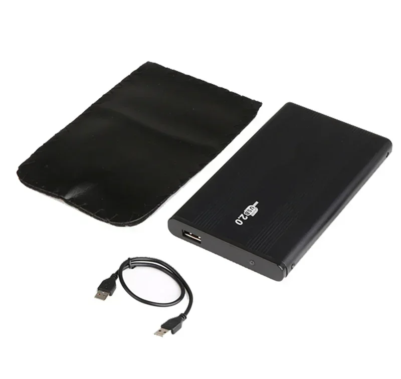 2.5인치 USB2.0 IDE 하드 드라이브 인클로저 휴대용 외장 HDD 케이스 LED 표시등 알루미늄 디스크 박스 (노트북 데스크탑 데이터 백업용)