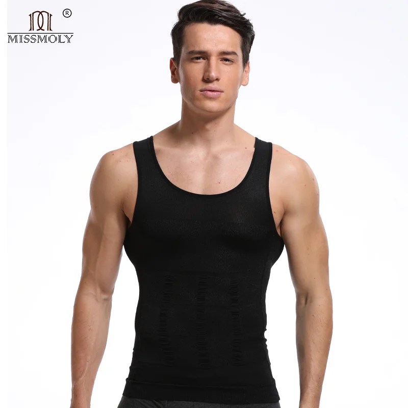 Men Slimming Body Shaper Abdomen Reducer Waist Trainer Vest Tummy Control Posture Shirt Back Correction Tank Top Shaperwear