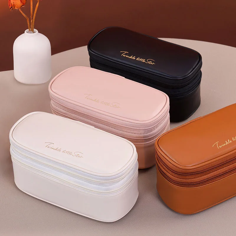 Women's Cosmetic Bag Makeup Bag Double Layer Large Capacity Luxury Cosmetics Organizer Travel Essentials Women's Cosmetic Bag - 6