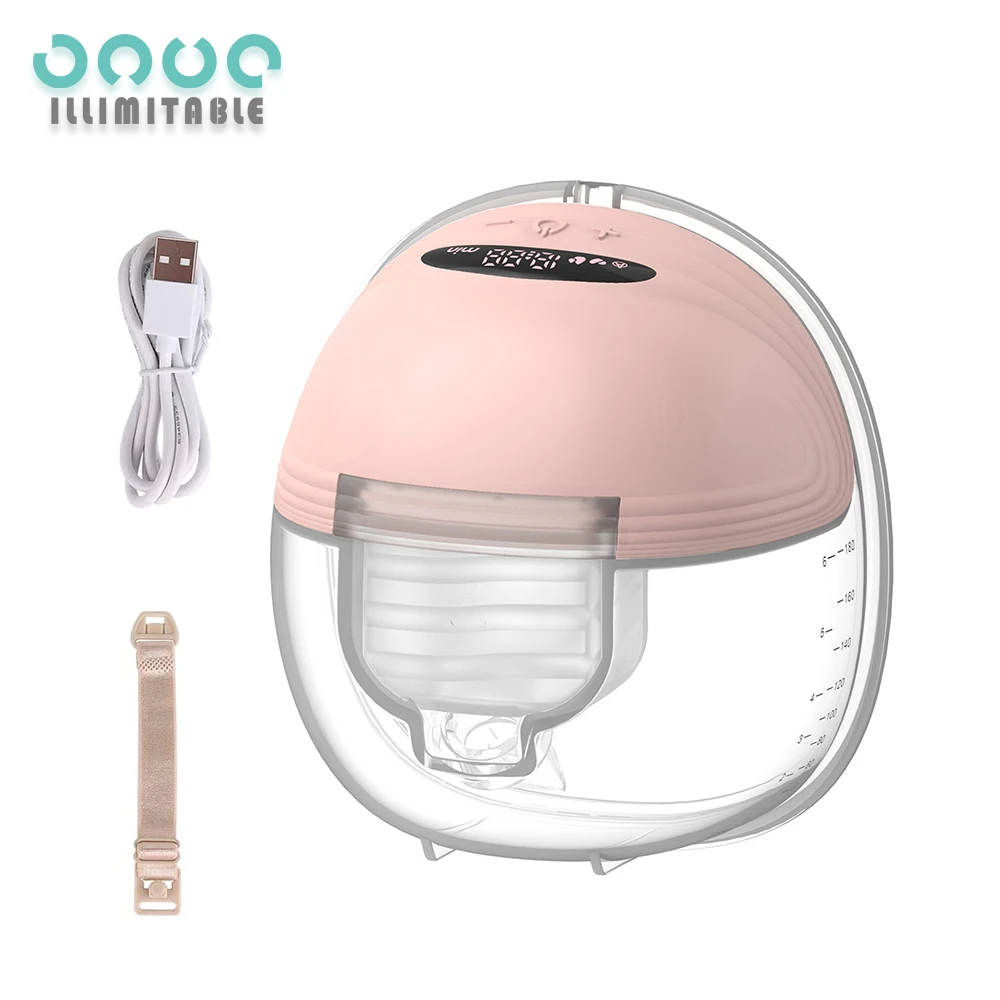 Wearable Breast Pump Smart Display Leak Proof Design Hands Free Double Portable Electric with 3 Modes 12 Levels with 24mm Flange