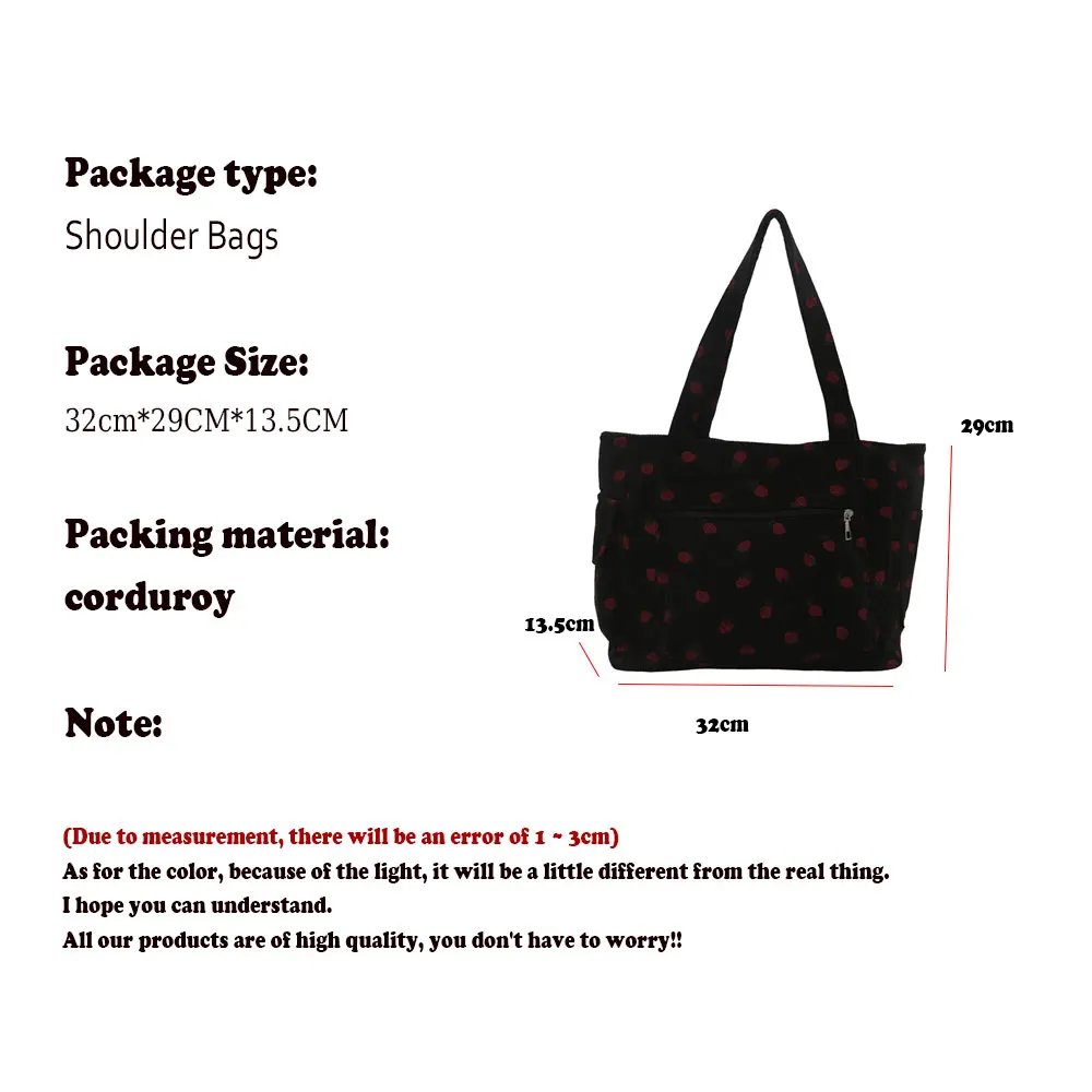 Umhängetasche mit großem Fassungsvermögen für Reisen, Cord-Handtasche, vielseitige Schultertasche, Damen-Einkaufstasche, Pendler-Notebook-Schultasche, neu – Detail 4