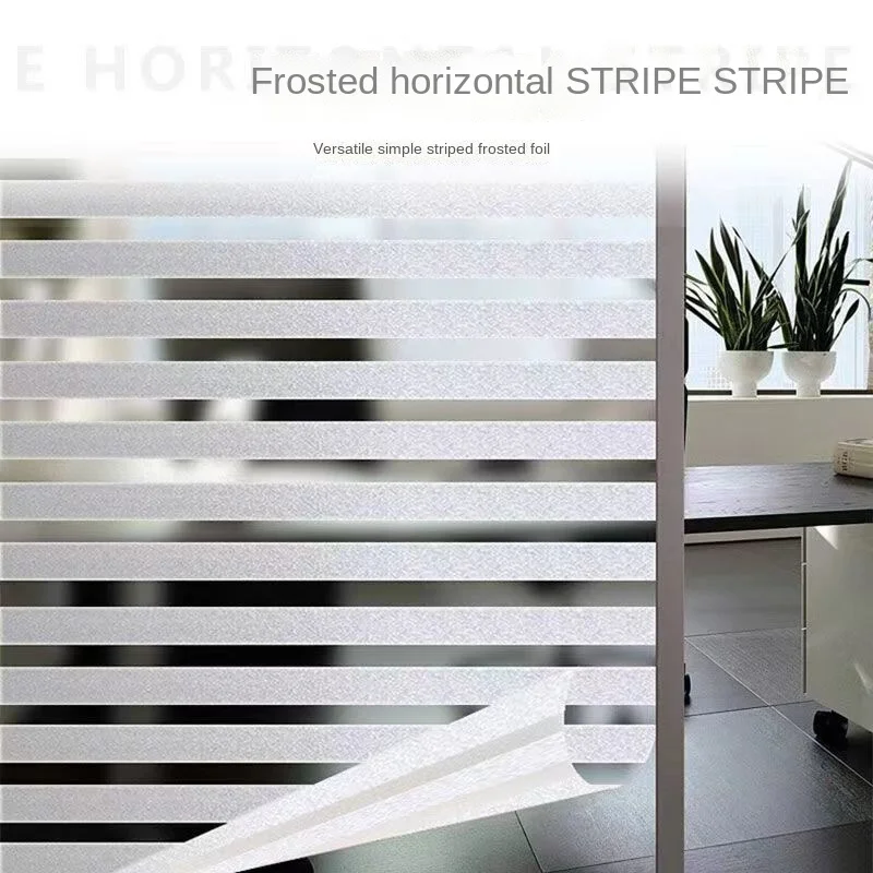 Window Privacy Film Window Film Office Partition Anti-Collision Striped Glass Sticker Anti-Exposure Bathroom Grinding