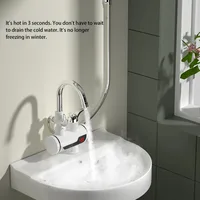 3000W prise ue chauffe-eau électrique instantané douche affichage numérique 220V cuisine salle de bains sans réservoir robinet d'eau chaude chauffage 3