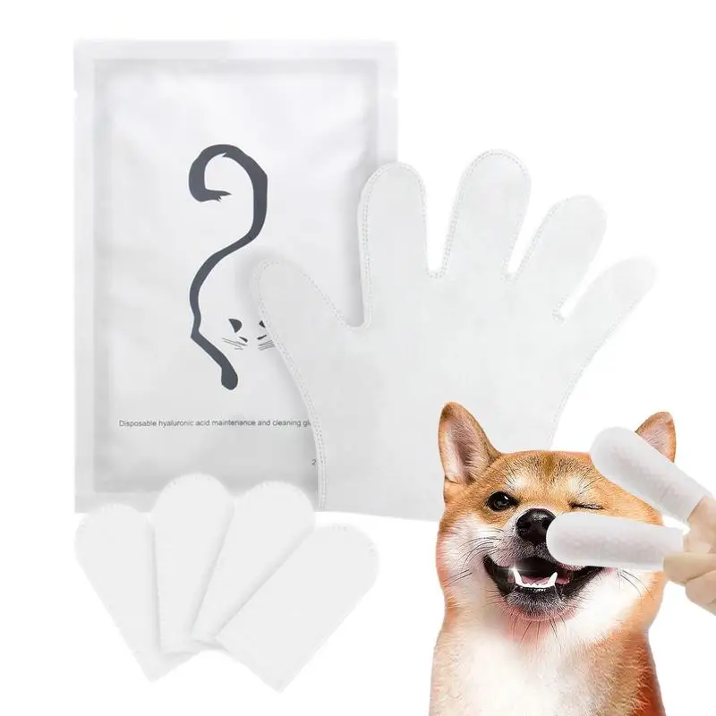 Pet Wipes For Cats Grooming Glove Dog Bath Mitt Wash Gloves For Cats Dogs Cleaning Bath Wipes For Grooming Wipes Cleaning cat grooming glove for cats wool glove pet hair deshedding brush comb glove for pet dog cleaning massage glove for animal sale