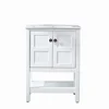 24" Solid Wood Bathroom Vanity Set with White Vessel Sink 2 Doors Bathroom Storage Cabinet Durable Waterproof Modern Design 4
