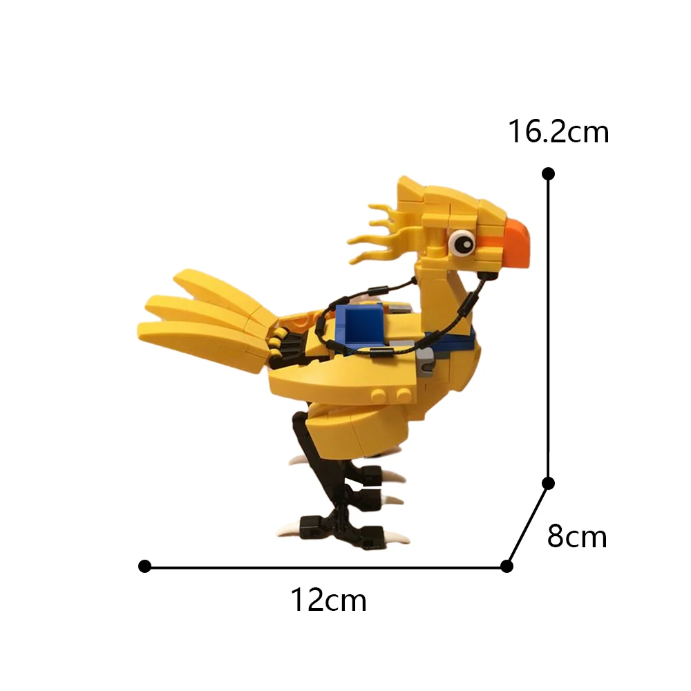 MOC Final Bird Chocobo Building Blocks Set Idea Assemble Animal Model Cloud Strife And Sephiroth Toys For Children Birthday Gift