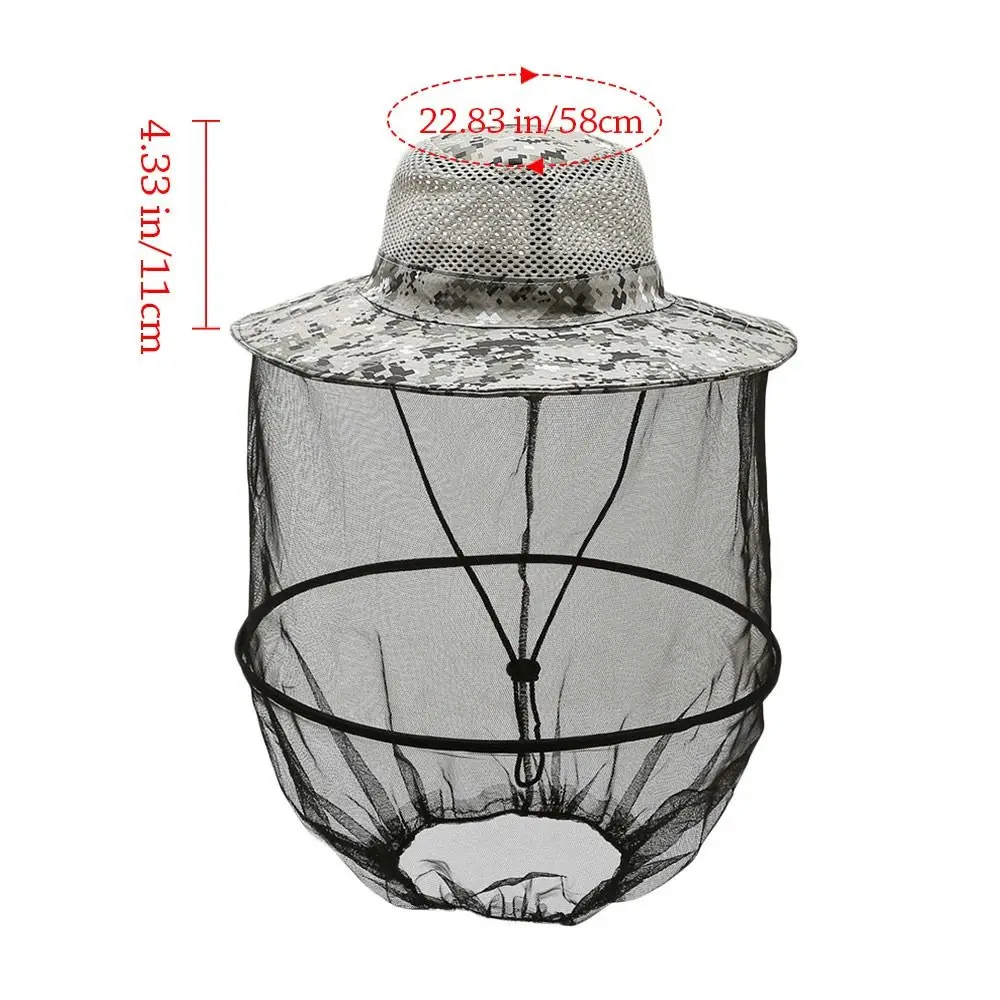 Mosquito Hat With  Net Mesh Repellent Insect Bee Protection Men Women Outdoor Sunscreen Fishing Cap 6