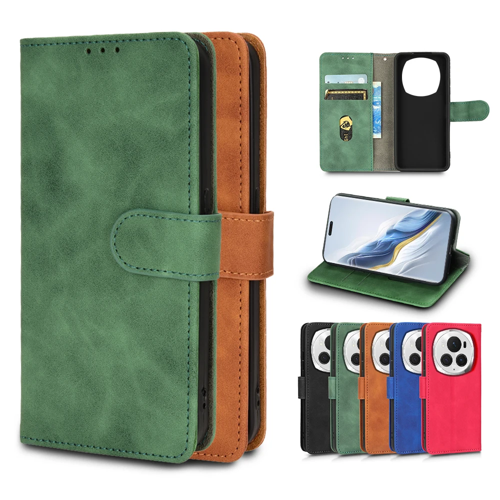 Custodia Flip In Pelle Skin Feel Per Honor Magic 6 Pro 6Pro Magic6 Magic6Pro Cover Huawei Honer Honar Hone 6 Magic Honor Magic6