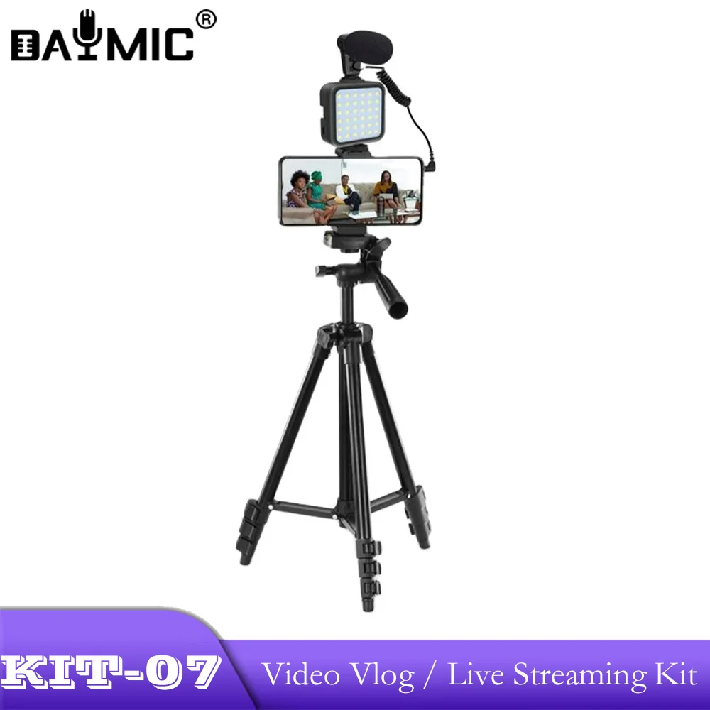 

Professional Photography Equipment Camera Light Video Microphone Tripod Smartphone Video Making Kit