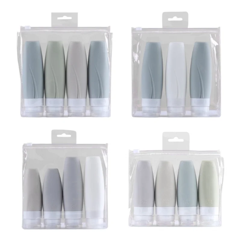 1pcs Leak Proof Travel Bottles Set Travel Containers for Size Toiletries with Portable Quart Bag Storage Shampoo Lotion