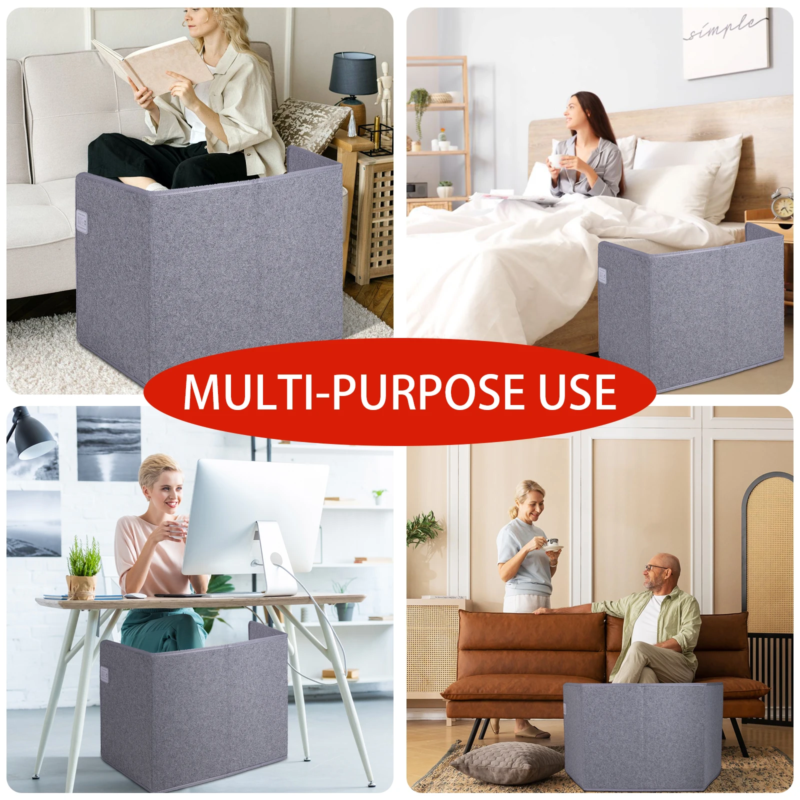 Portable Space Heater with Thermostat and Timer Portable And Safe Electric Heater Personal Under Desk Heater for Office and Home