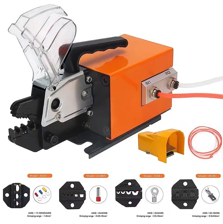 JH AM-10 Pneumatic Terminal Crimping Machine Tool Cold Press Insulated Tube Term