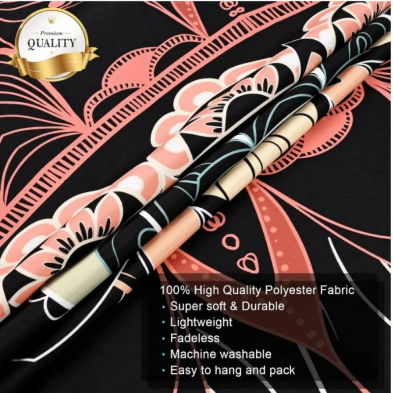 VIKAMA 2럭셔리 이슬람 기도 매트 세트 (커플용, 남녀공용, 하트 모양 패턴 기도 매트 세트, 무슬림 기도 매트)