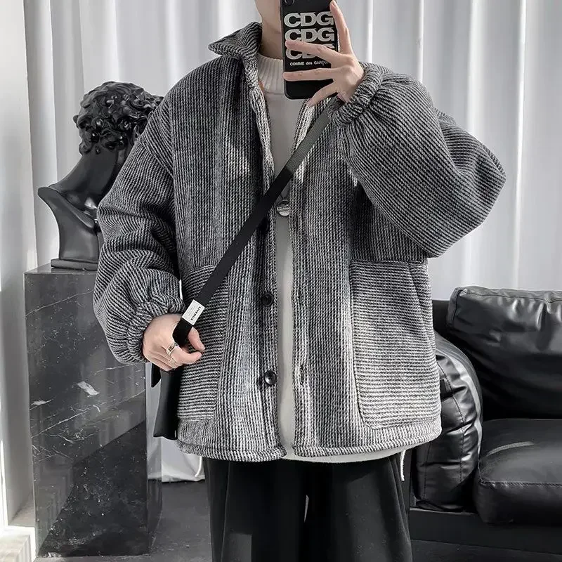 Coat Men and Women Ins Trendy Brand Retro Loose Fit Ruffian Handsome Japanese Simple and Versatile Trendy Cotton Jacket Y2k