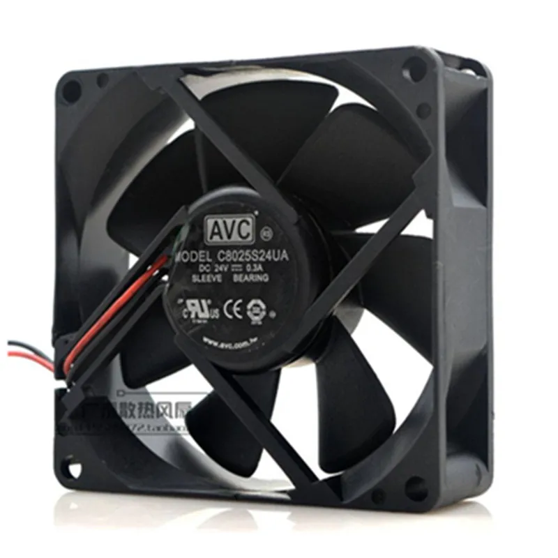 ���� ��� �ð� ��ǳ��, AVC C8025S24UA, DC 24V, 0.3A, 4000RPM, 8cm 8025, 80x80x25mm