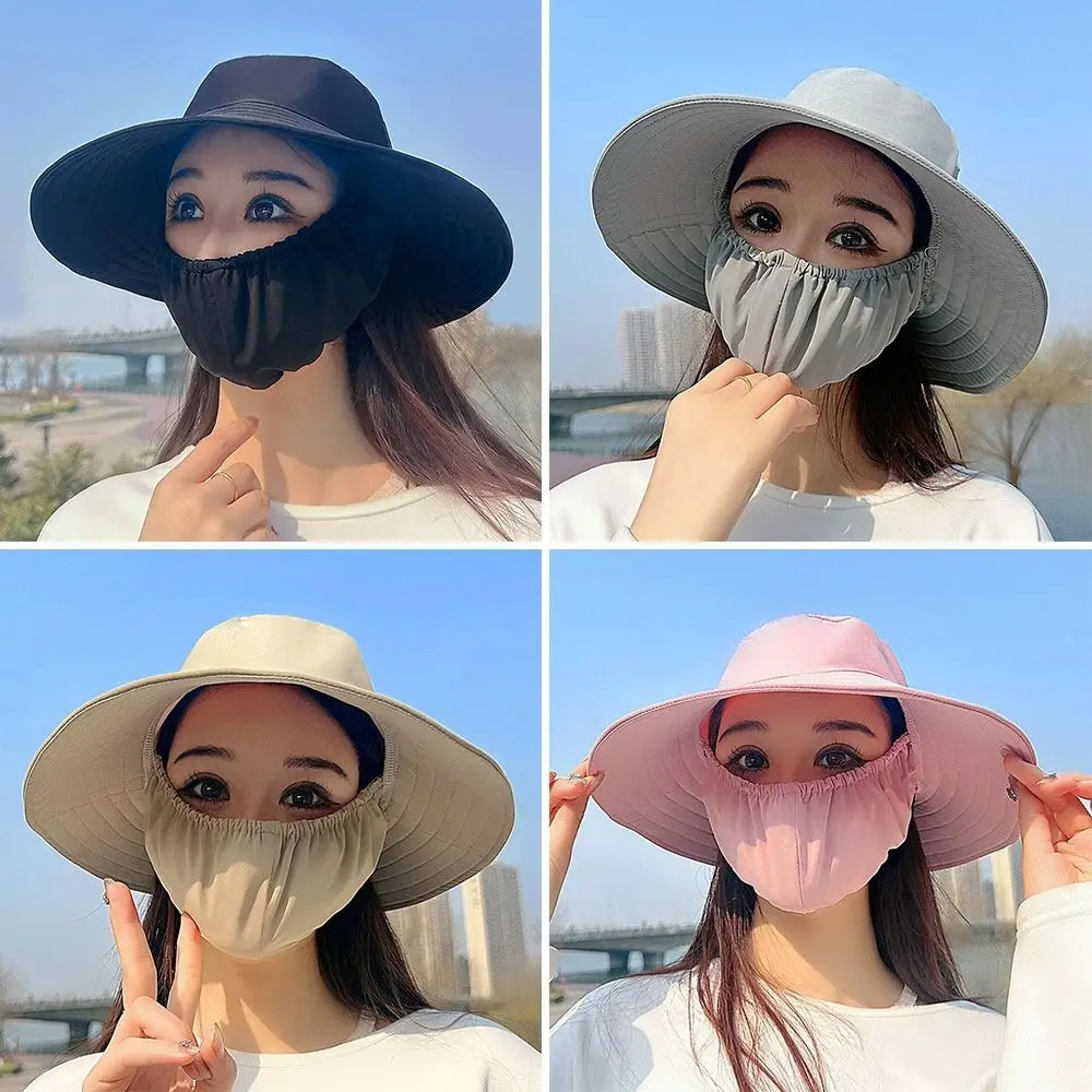여성용 귀 플랩 태양 모자, 통기성 UV 차단, 사냥 얼굴 목 보호 커버, 야외 레저 모자