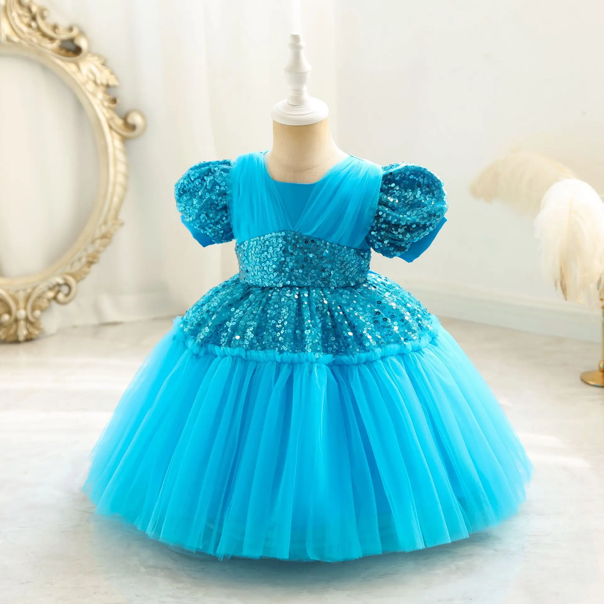 Wholesale Retail Dress Kids Girl Formal Evening Wedding Gown Princess Dress  Flower Girls Children Clothing Kids Party Clothes - AliExpress